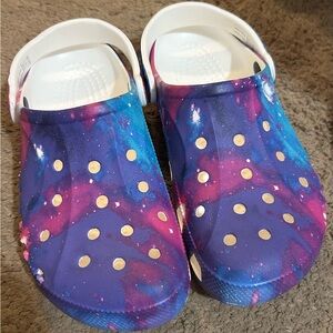 Colorful Galaxy Crocs